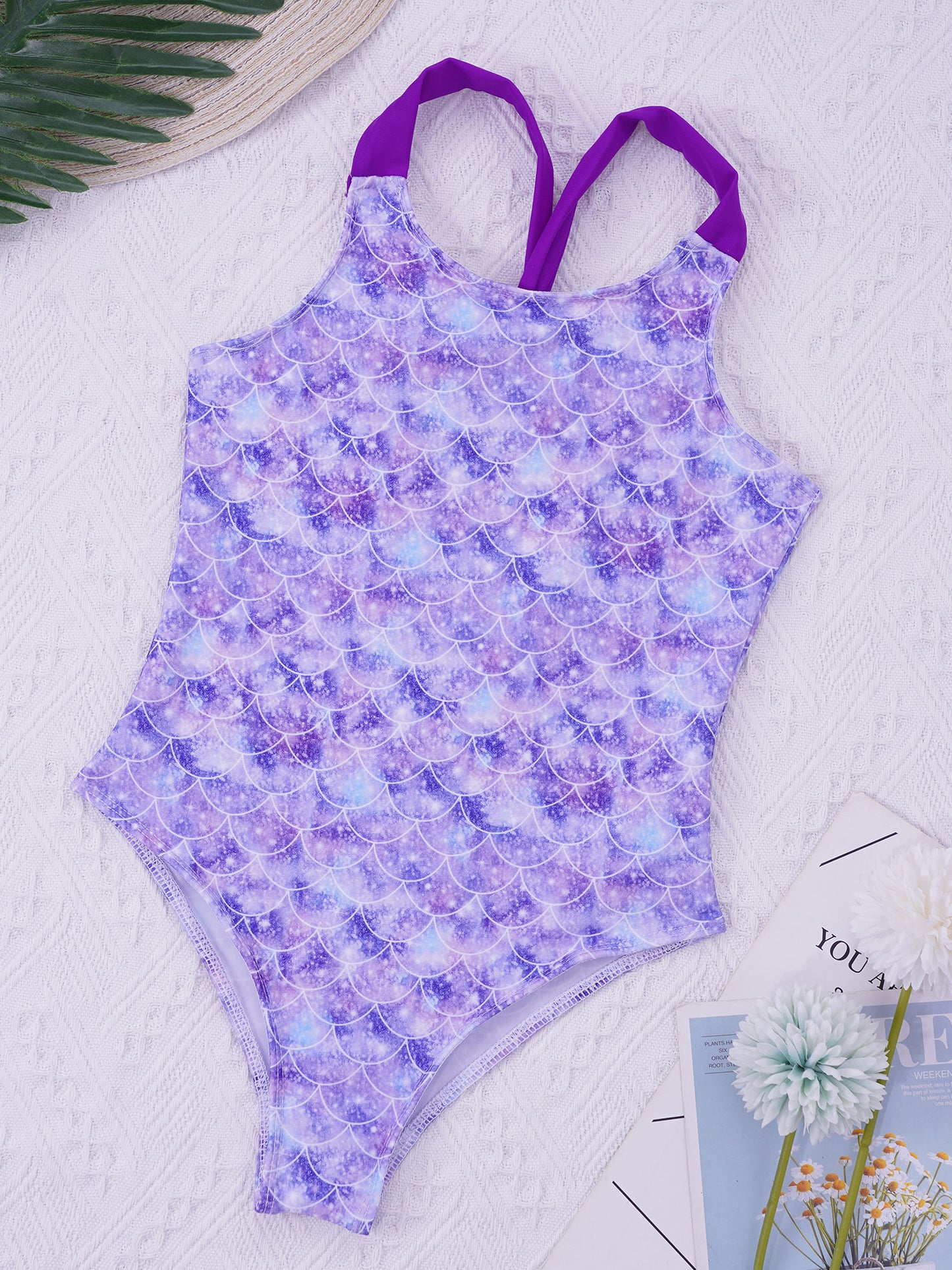 4-16 Years Girls Swimsuit Summer Brazilian Beach Swimming Suits Wear Shoulder Straps One-Piece Swimsuits for Kids Girls Swimwear