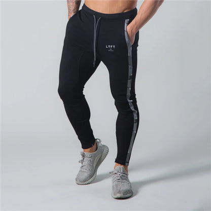 JP&UK Cotton Gym Pants Men Slim Fit Running Jogging Pants Mens Bodybuilding Sweatpants Training Sport Pants Fitness Trousers