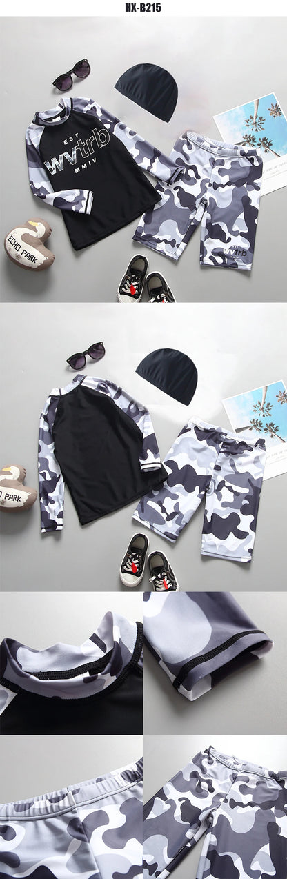Boys Swimwear and Swimming Trunks Baby Bathing Suit UPF50 UV Protection Boy's Swimsuit Cartoon Children's Rashguard Beach Wear
