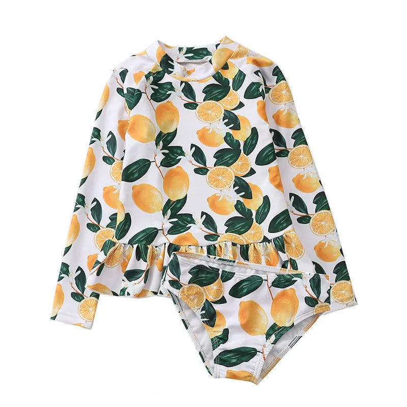 Baby Swimwear and Surfwear Long Sleeve Bathing Suit Toddler Girls Unicorn Mermaid Swimsuit Kids Swimming Suits for Children