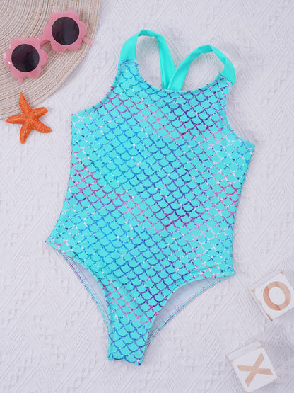 4-16 Years Girls Swimsuit Summer Brazilian Beach Swimming Suits Wear Shoulder Straps One-Piece Swimsuits for Kids Girls Swimwear