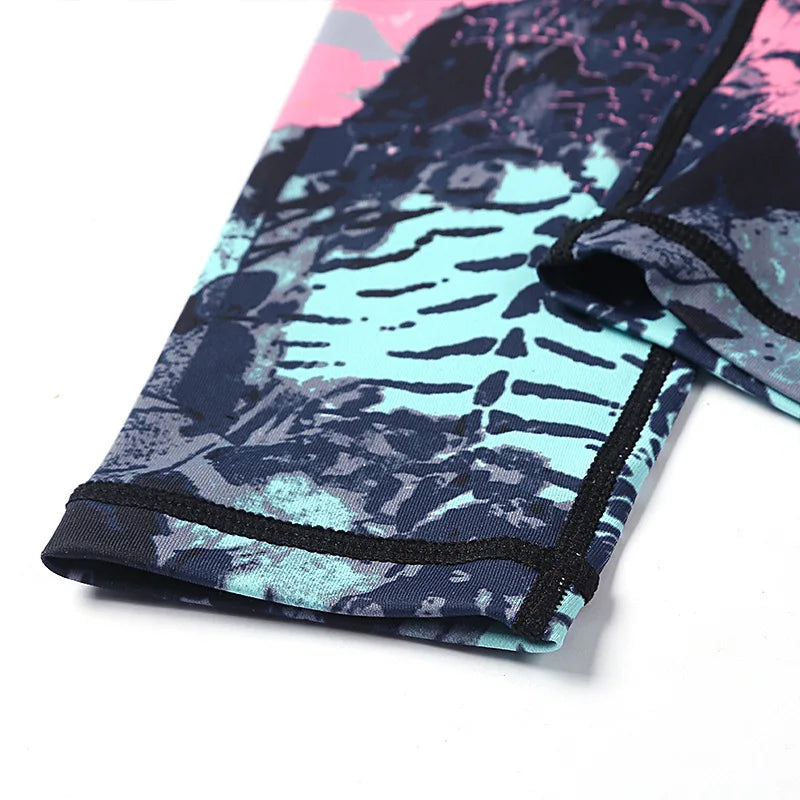 Women High Waist Yoga Pants Printed Sport Leggings Stretchy Running Pants Sport Trousers Workout Gym Tight Women Slim Sportswear
