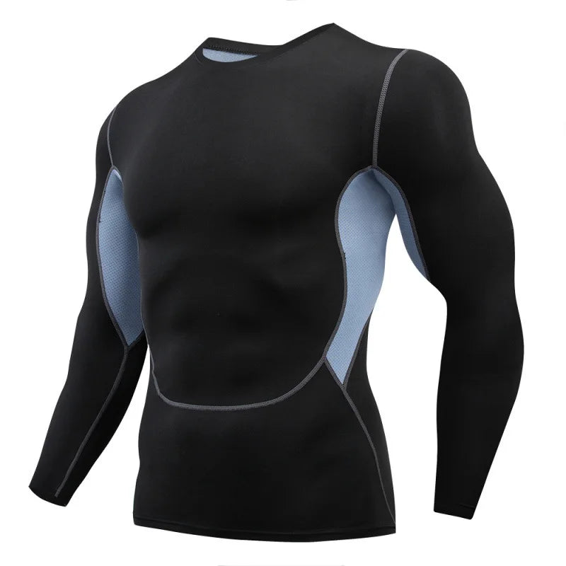 Men's T-shirt Men Running Sport T Shirt Men Compression Fitness Tops Tee Quick DryTight Training Gym Sport Running Shirts Jersey