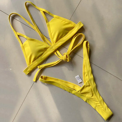 Extreme Mini Micro Thong Bikini Women Swimsuit Female Swimwear Two Pieces Bikini Set String Bathing Suit Swim Lady