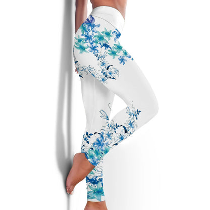Gym Sports Multi Prints Available Leggings For Women Birds & Butterflies