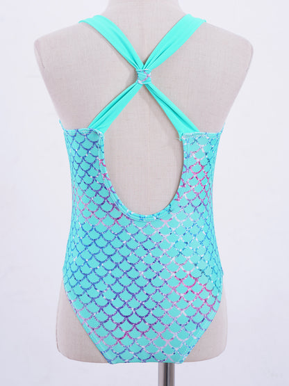 4-16 Years Girls Swimsuit Summer Brazilian Beach Swimming Suits Wear Shoulder Straps One-Piece Swimsuits for Kids Girls Swimwear