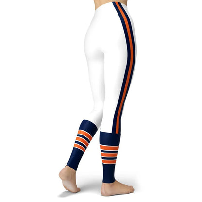 Printed Women's Sport Leggings Femme Fresh Color Striped Elastic Workout Blue Legging Outdoor Clothes