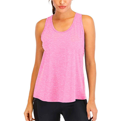 Yoga Shirt Female Style T-Shirt Loose Fitness Tops Vest Women Sleeveless Sport Tee Quick-Drying Gym Running Workout Blouse