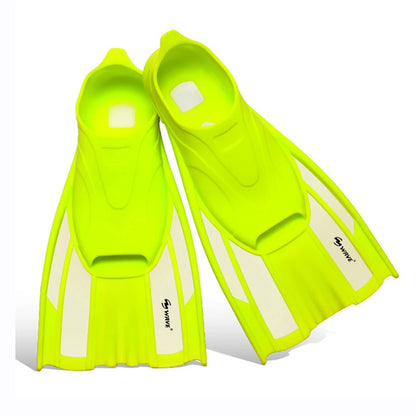 Professional Swimming Training Short Fins for Men and Women, Adult Fins Cover Feet, Breaststroke Free Snorkeling