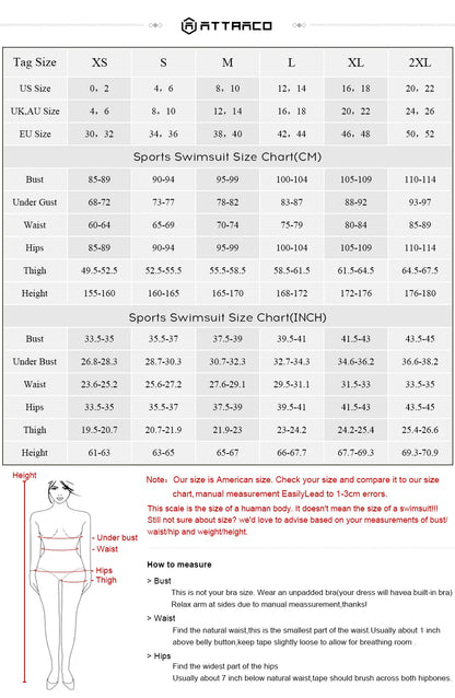 Attraco Women One-piece Sports Swimsuit Sport Swimwear Athlete Bikini Backless Beach Wear Bathing Suits