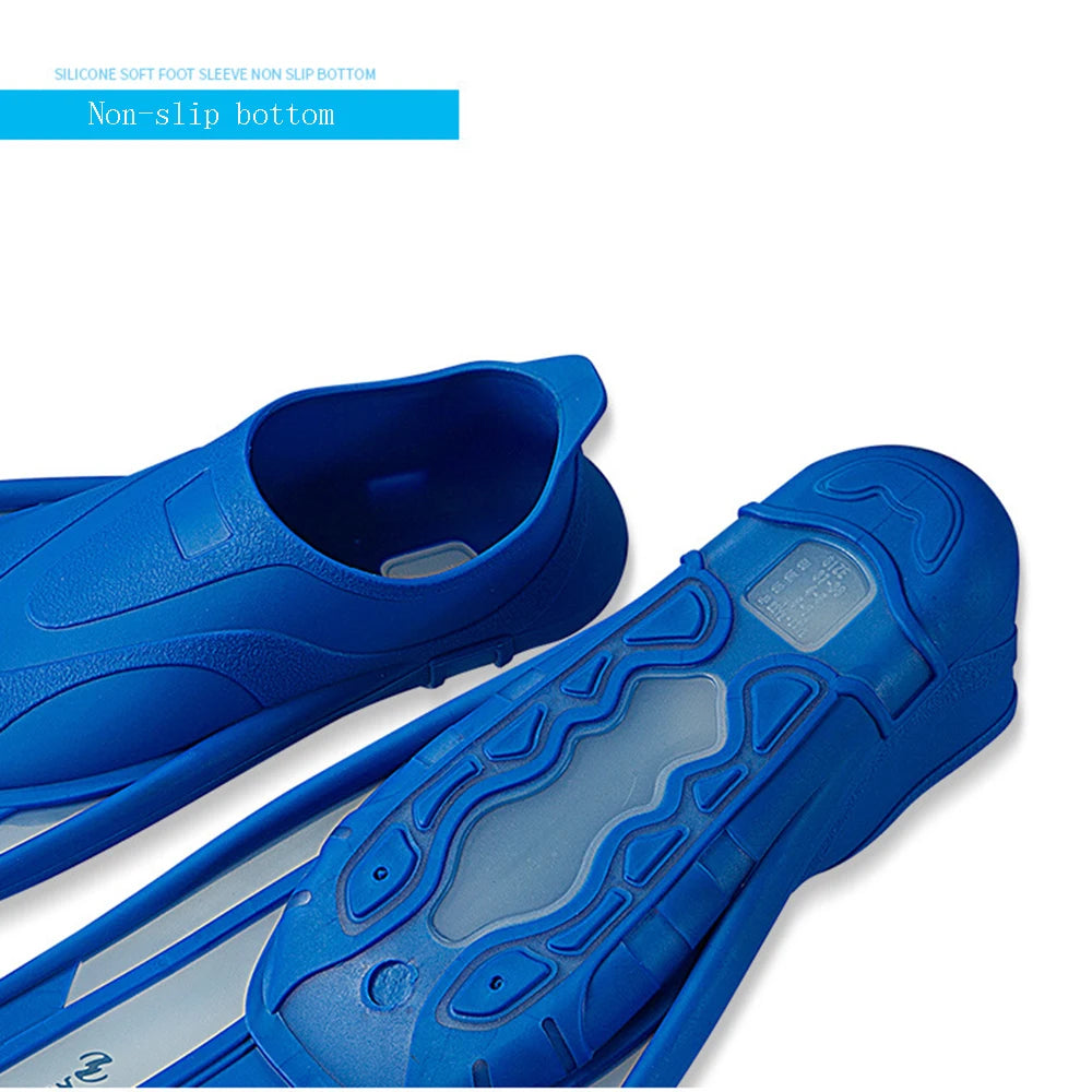Professional Swimming Training Short Fins for Men and Women, Adult Fins Cover Feet, Breaststroke Free Snorkeling