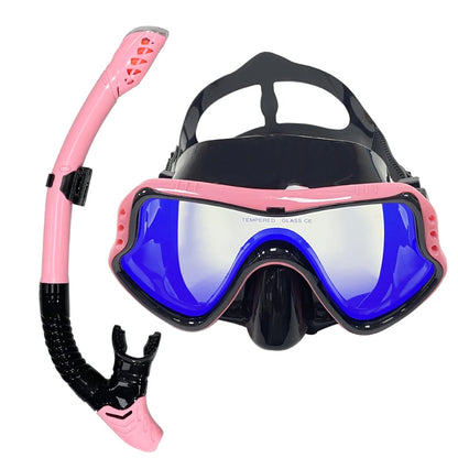 Professional diving mask snorkeling suit adult silicone skirt  goggles glasses swimming equipment.