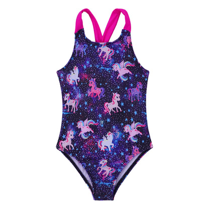 4-16 Years Girls Swimsuit Summer Brazilian Beach Swimming Suits Wear Shoulder Straps One-Piece Swimsuits for Kids Girls Swimwear