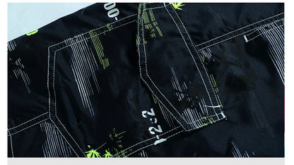 Summer Men Quick-drying Beachwear Plus Size Swimsuit Shorts Male Fashion Casual Loose Hawaii Printing Surf Board Shorts