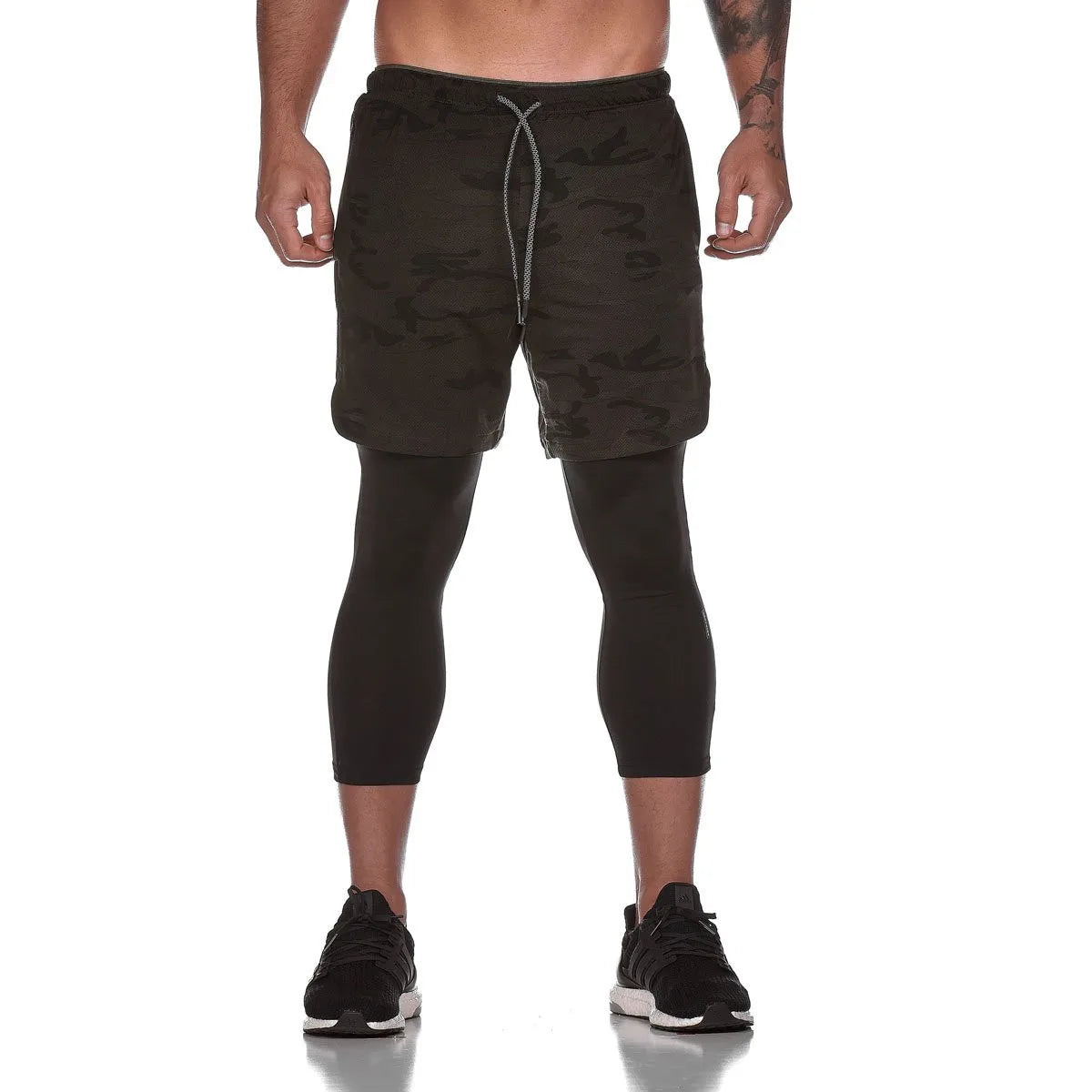 Men’s 2 In 1 Running Pants Jogging Quick Drying Training Sport Pants Double Layer Sweatpants Beach Board Gym Fitness Pant