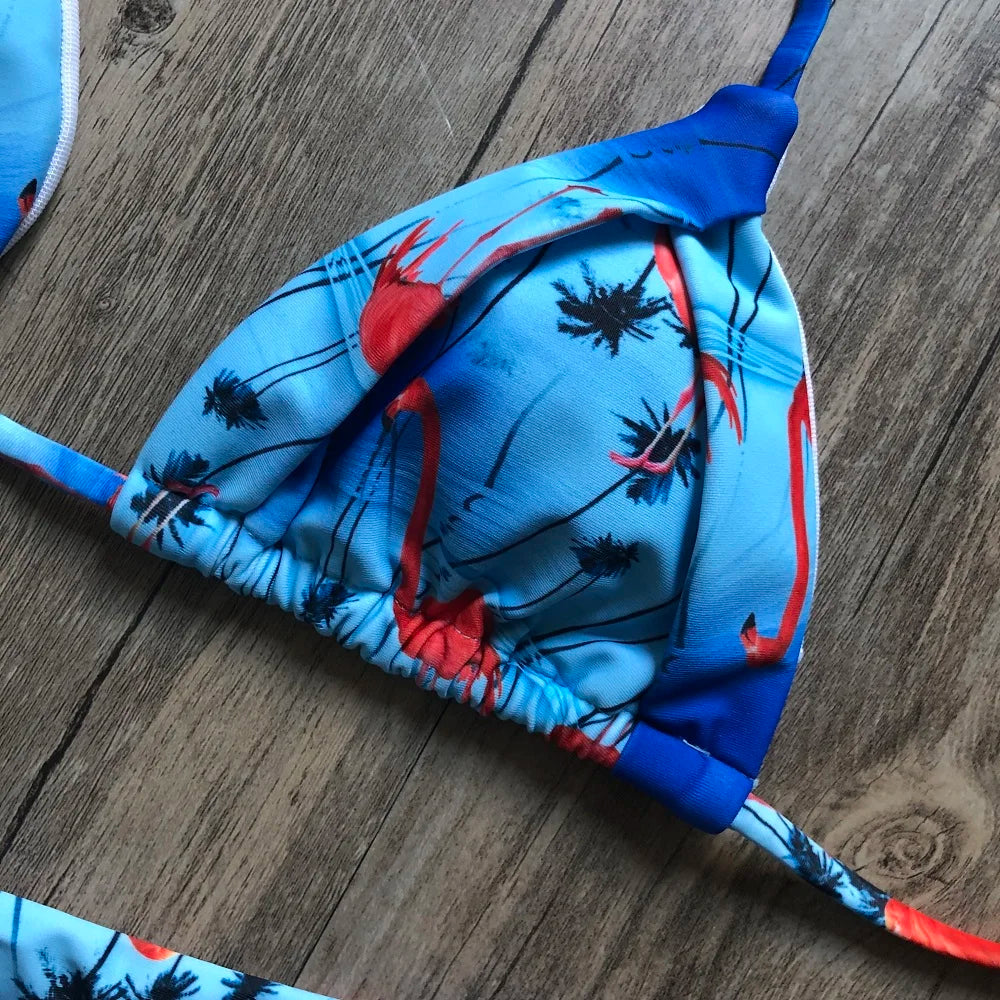 Bikinis Set Women Swimsuit Bandage Two-Piece Swimwear Brazilian Biquínis Beachwear Bathing Suit