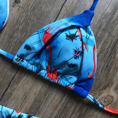 Bikinis Set Women Swimsuit Bandage Two-Piece Swimwear Brazilian Biquínis Beachwear Bathing Suit