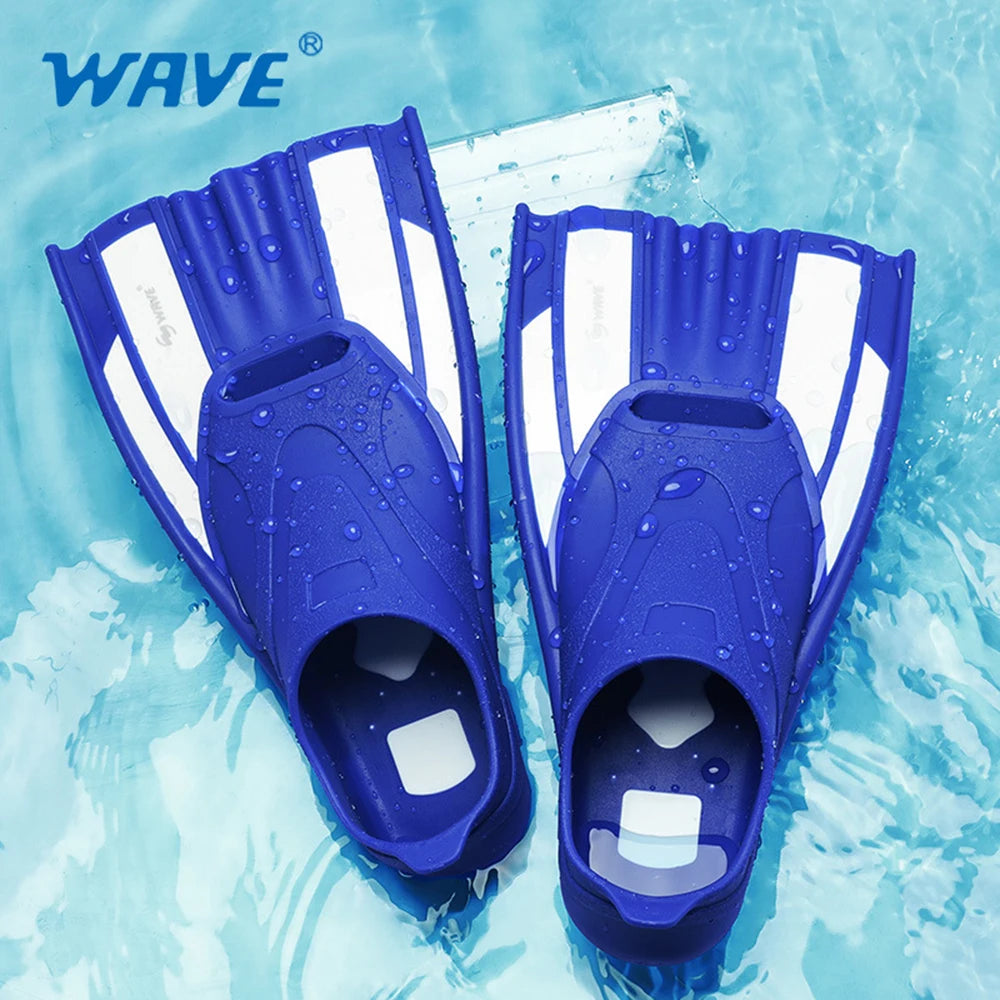 Professional Swimming Training Short Fins for Men and Women, Adult Fins Cover Feet, Breaststroke Free Snorkeling