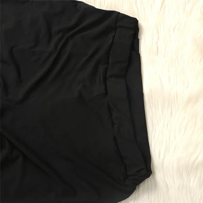 Plus Size Women Clothing Two Piece Set 4xl Summer Slip HemTop Shorts Suit Casual Tracksuit Streetwear