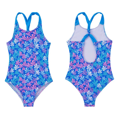 Little Girls Mermaid Fish Scales Swimsuit Sleeveless Cartoon Print One-piece Swimwear Summer Beachwear Bathing Suit