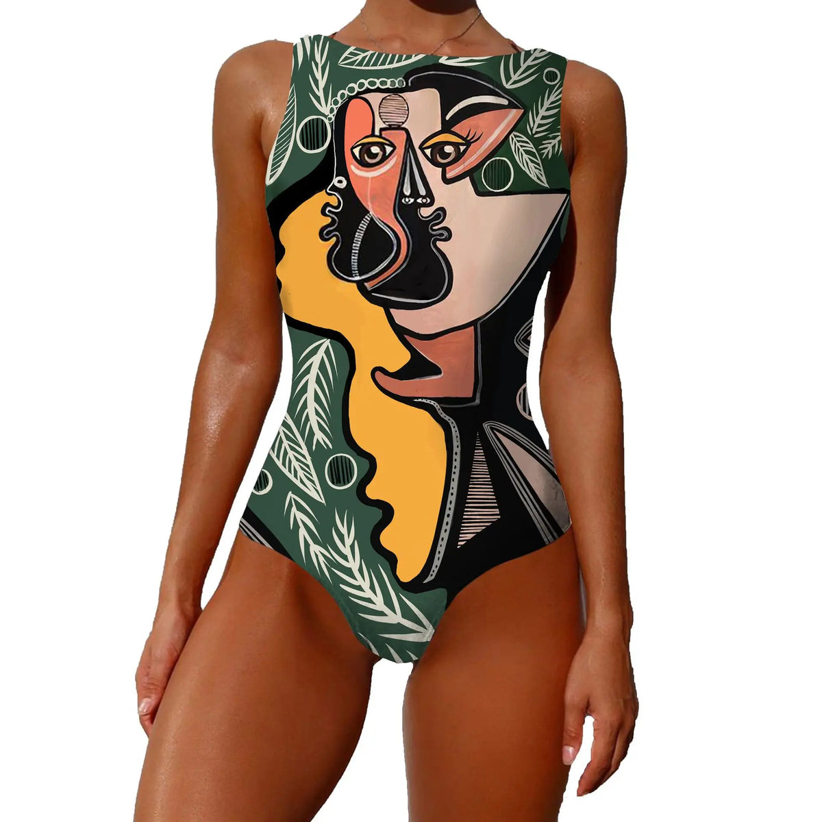 One Piece Swimsuit Women Swimwear Monokini Long Sleeve Printed Floral Female Bathing Suit Surfing Bodysuit Swim Wear Beach