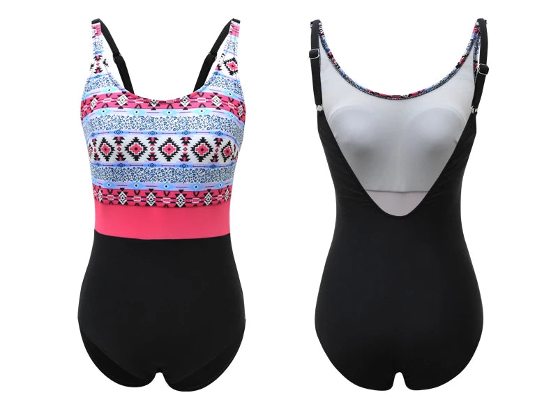 One-Piece Large Swimsuits Closed Female Plus Size Swimwear For The Pool Swim Bather Beach Body Bathing Suits Women
