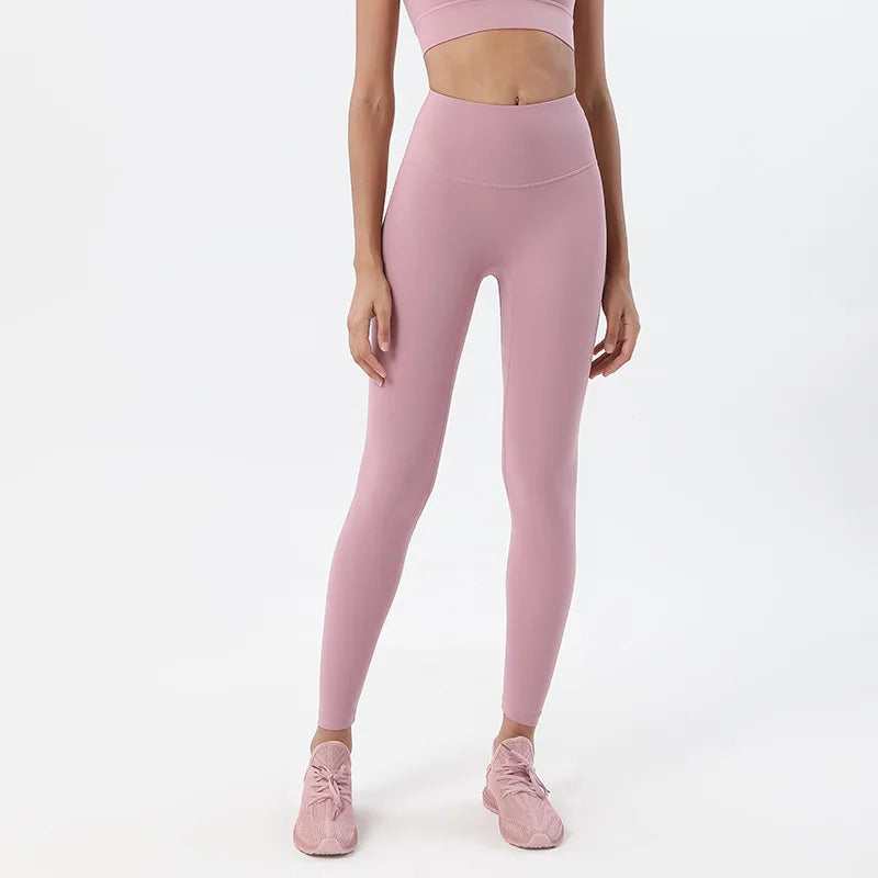 Nylon Leggings Women's Pants Yoga Sport Fitness Gym High Waist Elastic Breathable Leggings For Fitness Womens Clothing