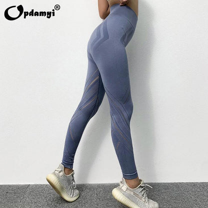 Ladies High Waist Yoga Training Leggings Fit Fitness Hip Squat Running Sports Pants Girls Seamless Sports Pants Skinny Pants