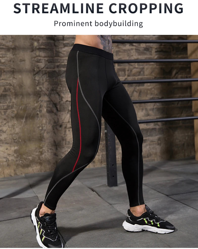 Men's Tights Compression Sport Pants Men Running Gym Leggings Training and Joggings Leggings  Soccer Tights Sports Pants for Men