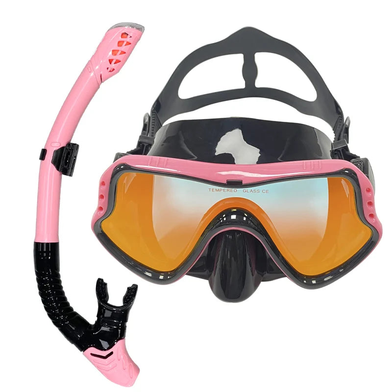 Professional diving mask snorkeling suit adult silicone skirt  goggles glasses swimming equipment.