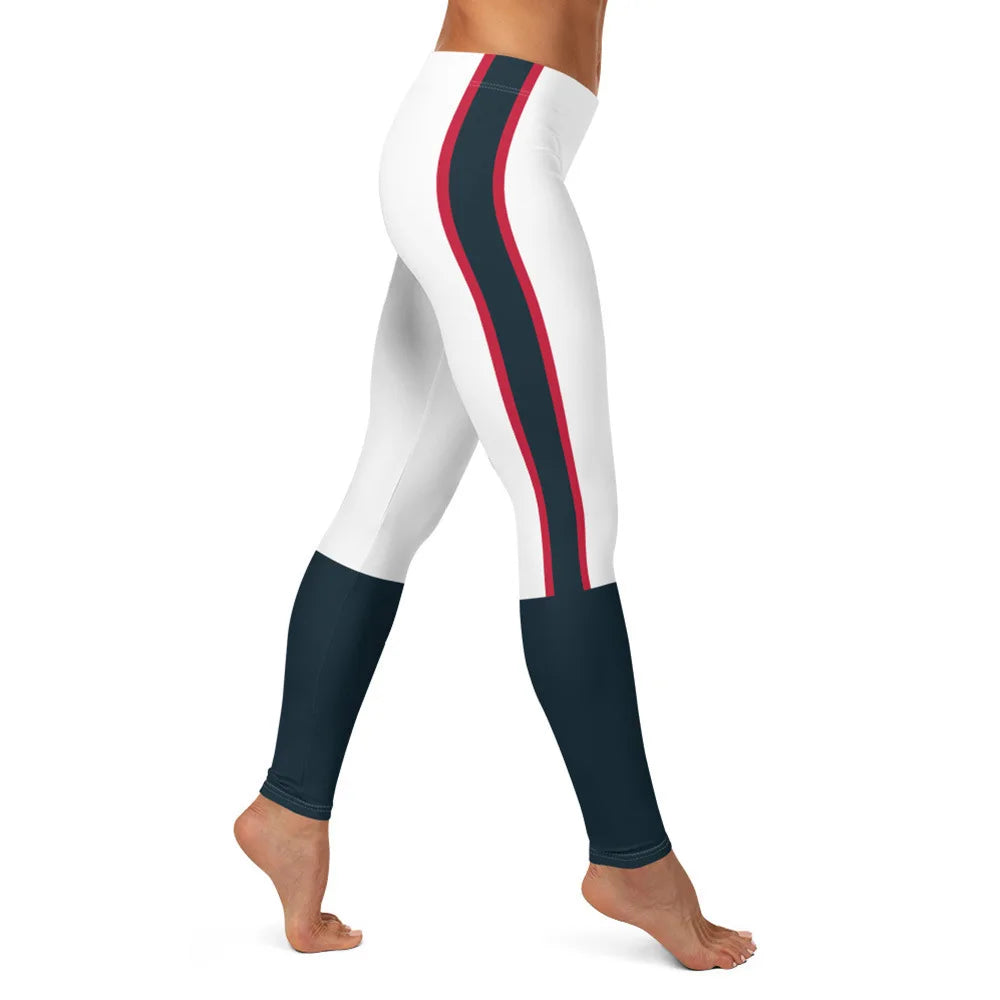 Printed Women's Sport Leggings Femme Fresh Color Striped Elastic Workout Blue Legging Outdoor Clothes