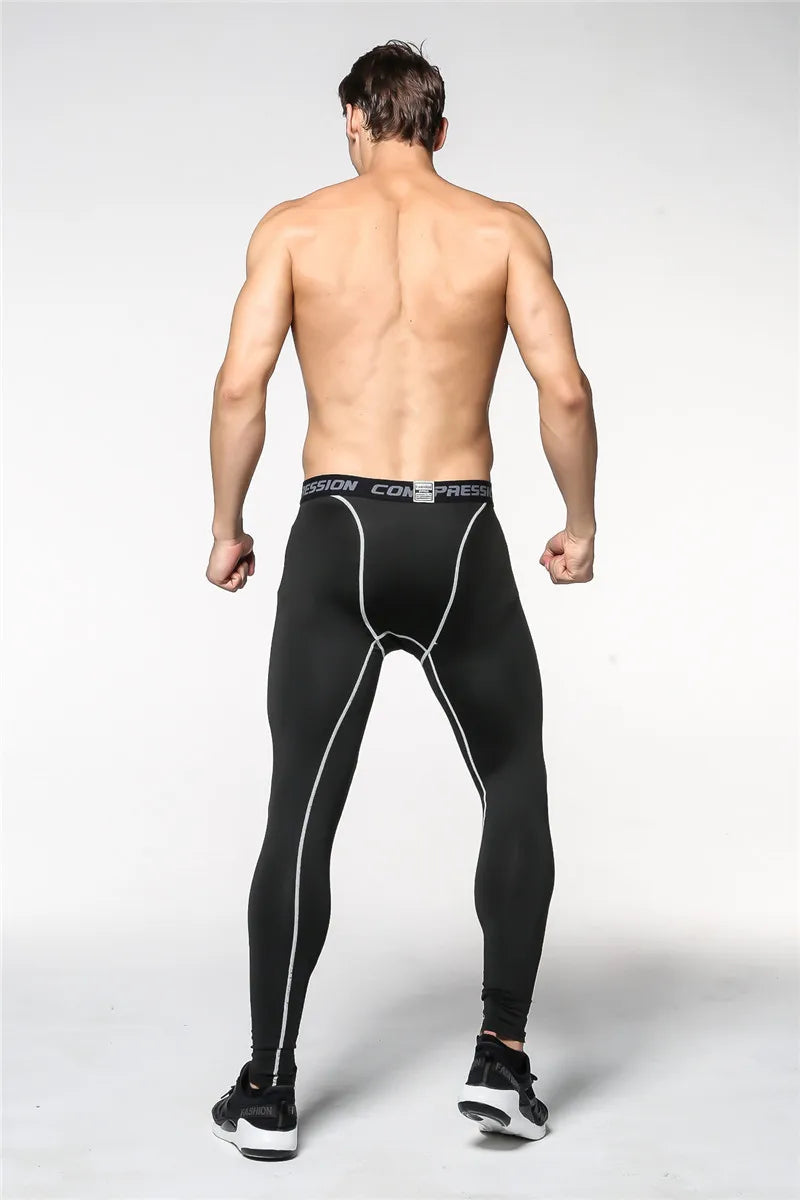 Mens Compression Pants Quick Dry Fit Men Leggings Fitness Running Tights Trousers Male Sportswear Training Sport Gym Leggings