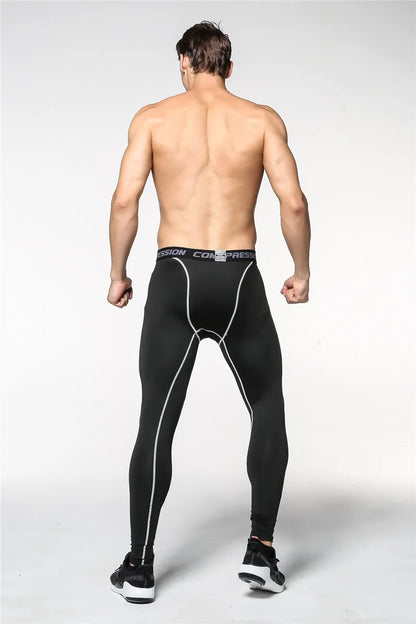 Mens Compression Pants Quick Dry Fit Men Leggings Fitness Running Tights Trousers Male Sportswear Training Sport Gym Leggings