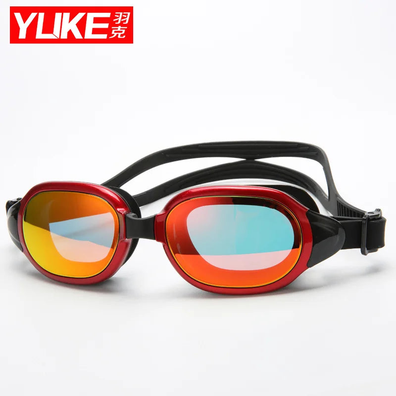 YUKE Electroplating UV Waterproof Anti fog Swimwear Eyewear Swim Diving Water Glasses Gafas Adjustable Swimming Goggles Adult