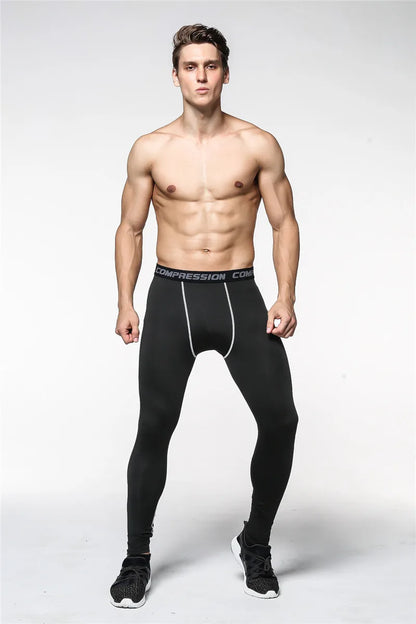 Mens Compression Pants Quick Dry Fit Men Leggings Fitness Running Tights Trousers Male Sportswear Training Sport Gym Leggings