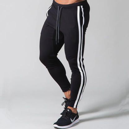 Red Casual Pants Men Cotton Slim Joggers Sweatpants Autumn Training Trousers Male Gym Fitness Bottoms Running Sports Trackpants