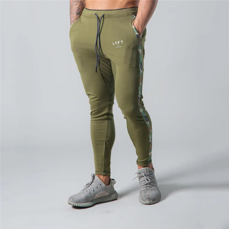JP&UK Cotton Gym Pants Men Slim Fit Running Jogging Pants Mens Bodybuilding Sweatpants Training Sport Pants Fitness Trousers