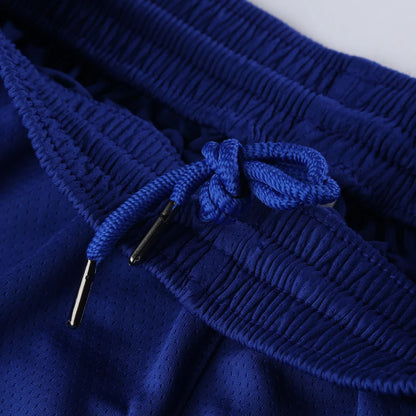 Basketball Shorts Fitness Men Mesh Breathable Outdoor Running Sports Training Sweatpants Pocket Patchwork Loose Beach Short