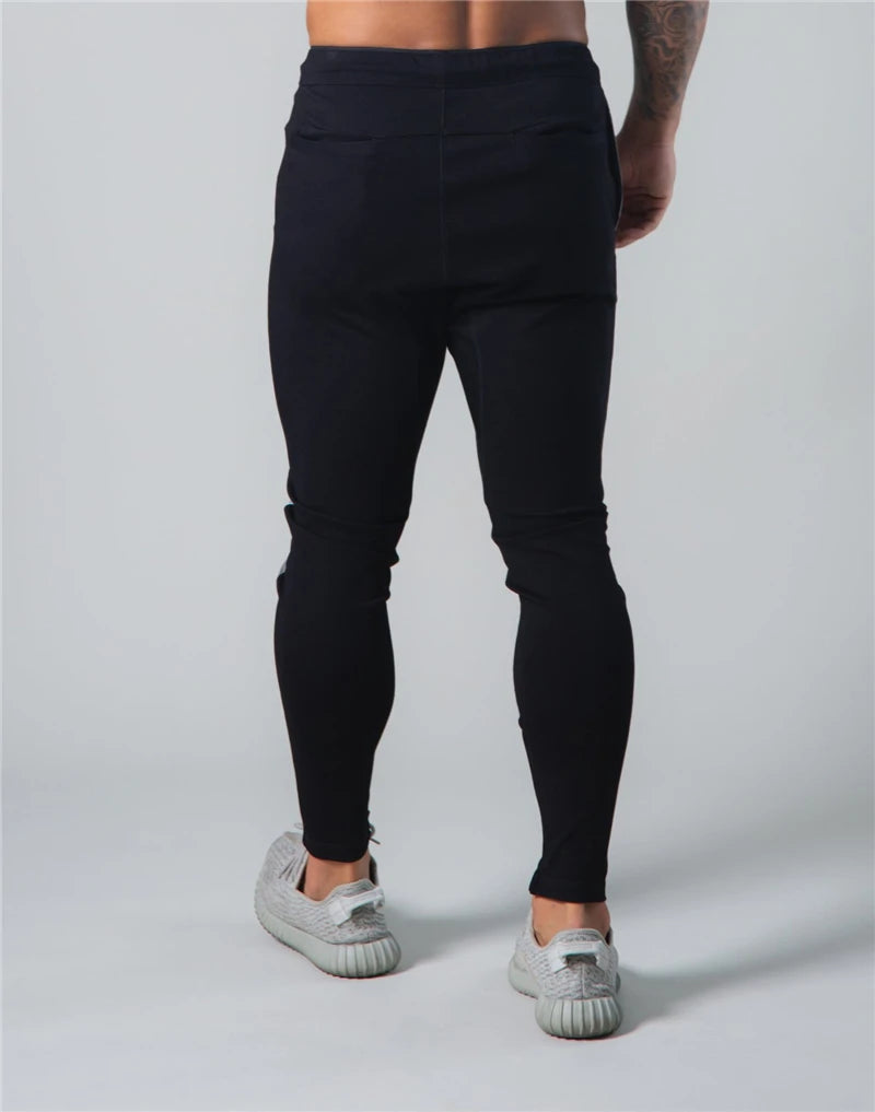 JP&UK Cotton Gym Pants Men Slim Fit Running Jogging Pants Mens Bodybuilding Sweatpants Training Sport Pants Fitness Trousers