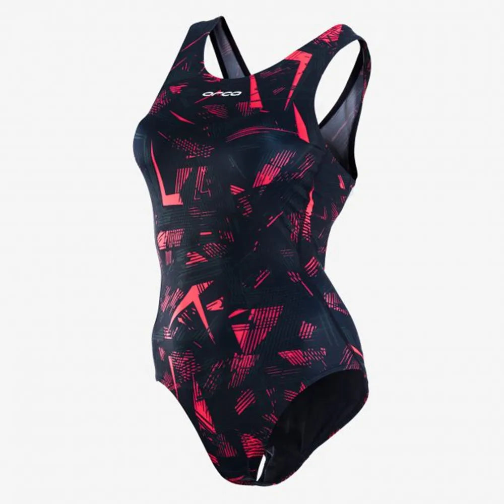Women's Push-Up One-Piece Swimsuit Criss-Cross Back Beach Bathing Suit Gradient Print Swimwear