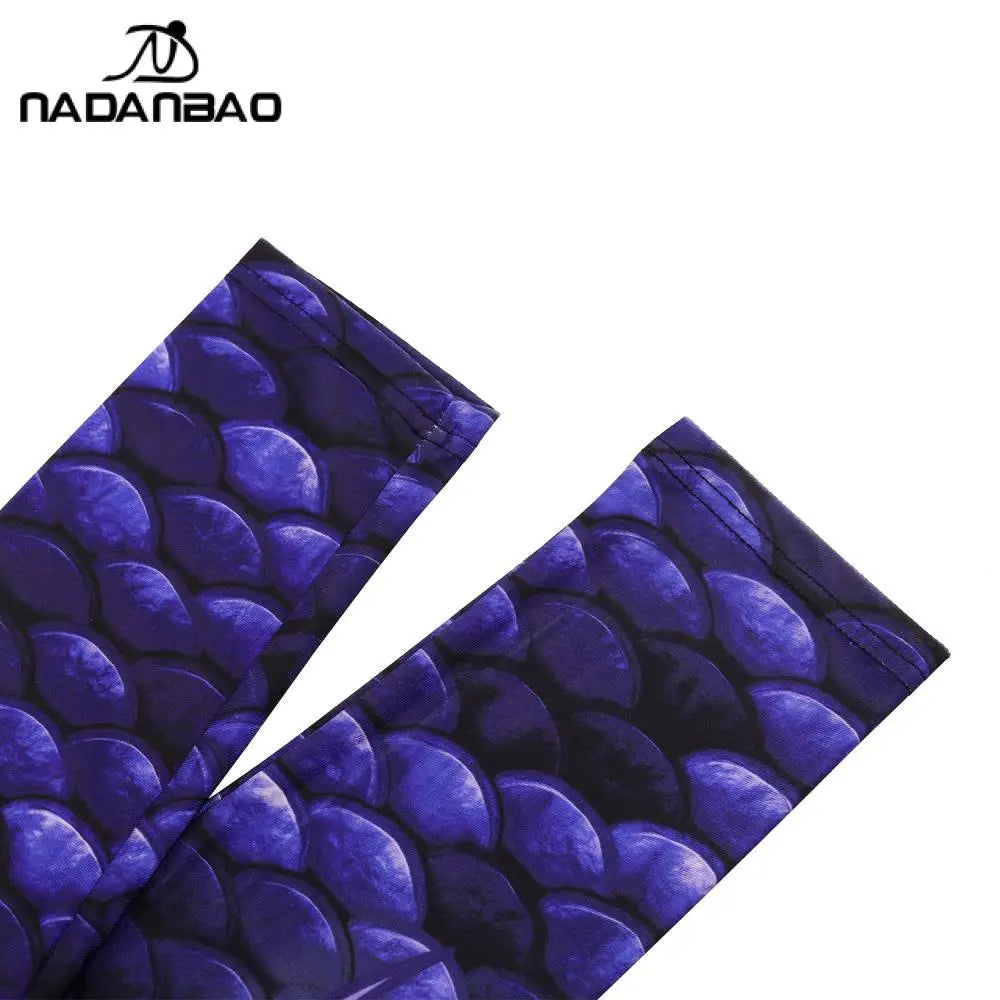 NADANBAO Purple Mermaid Fish Scales Leggings High Waist Stretchy Pants Fitness Workout Push Up Leggings