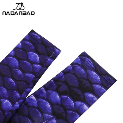 NADANBAO Purple Mermaid Fish Scales Leggings High Waist Stretchy Pants Fitness Workout Push Up Leggings