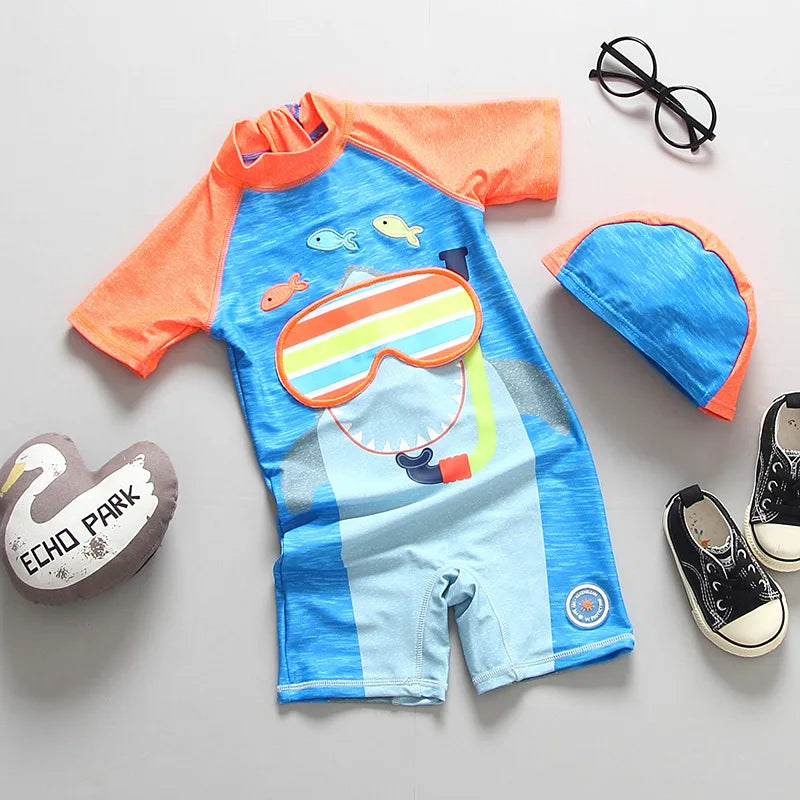Kids Bathing Suits UV Protection Swimsuit Baby Boy Long Sleeve Swimwear for Children Swimming Suit Child Beach Pool Clothes