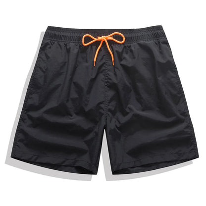Datifer Brand Summer Men Shorts Fashion Nylon Solid Mesh Liner Drawstring For Swimsuits Male Surf Sports Shorts
