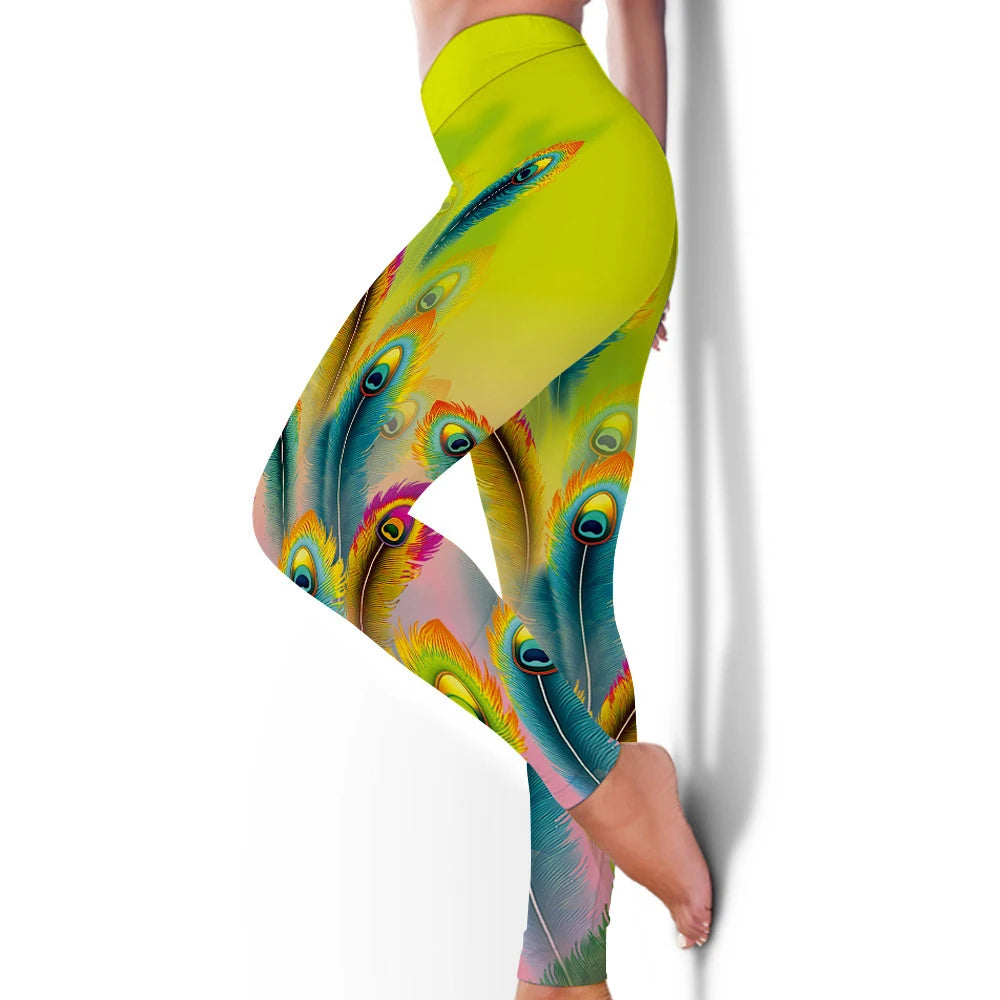 Gym Sports Multi Prints Available Leggings For Women Birds & Butterflies