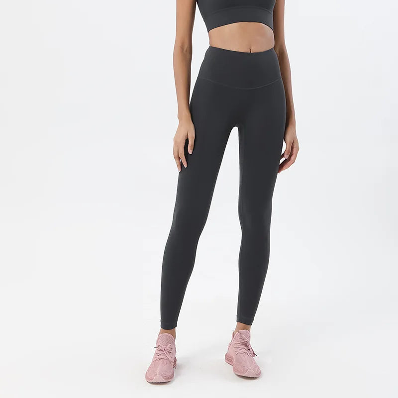 Nylon Leggings Women's Pants Yoga Sport Fitness Gym High Waist Elastic Breathable Leggings For Fitness Womens Clothing