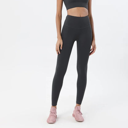 Nylon Leggings Women's Pants Yoga Sport Fitness Gym High Waist Elastic Breathable Leggings For Fitness Womens Clothing