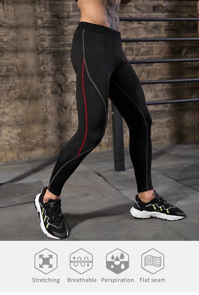 Men's Tights Compression Sport Pants Men Running Gym Leggings Training and Joggings Leggings  Soccer Tights Sports Pants for Men