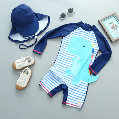 Boys Swimwear and Swimming Trunks Baby Bathing Suit UPF50 UV Protection Boy's Swimsuit Cartoon Children's Rashguard Beach Wear
