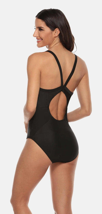 Attraco Women One-piece Sports Swimsuit Sport Swimwear Athlete Bikini Backless Beach Wear Bathing Suits